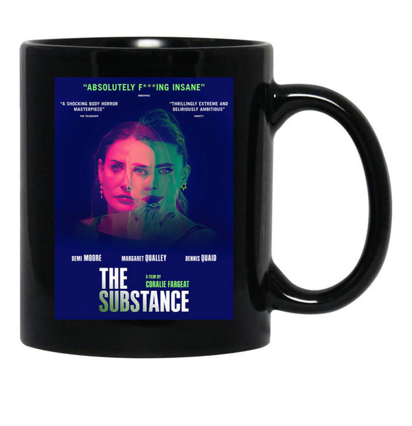 Vintage The Substance Movie Black Coffee Mug, Gift Coffee Mug - Black