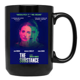 Vintage The Substance Movie Black Coffee Mug, Gift Coffee Mug