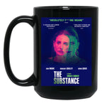 Vintage The Substance Movie Black Coffee Mug, Gift Coffee Mug