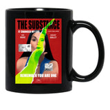 The Substance Horror Movie Poster Black Coffee Mug, Gift Coffee Mug - Black