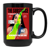 The Substance Horror Movie Poster Black Coffee Mug, Gift Coffee Mug