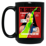 The Substance Horror Movie Poster Black Coffee Mug, Gift Coffee Mug