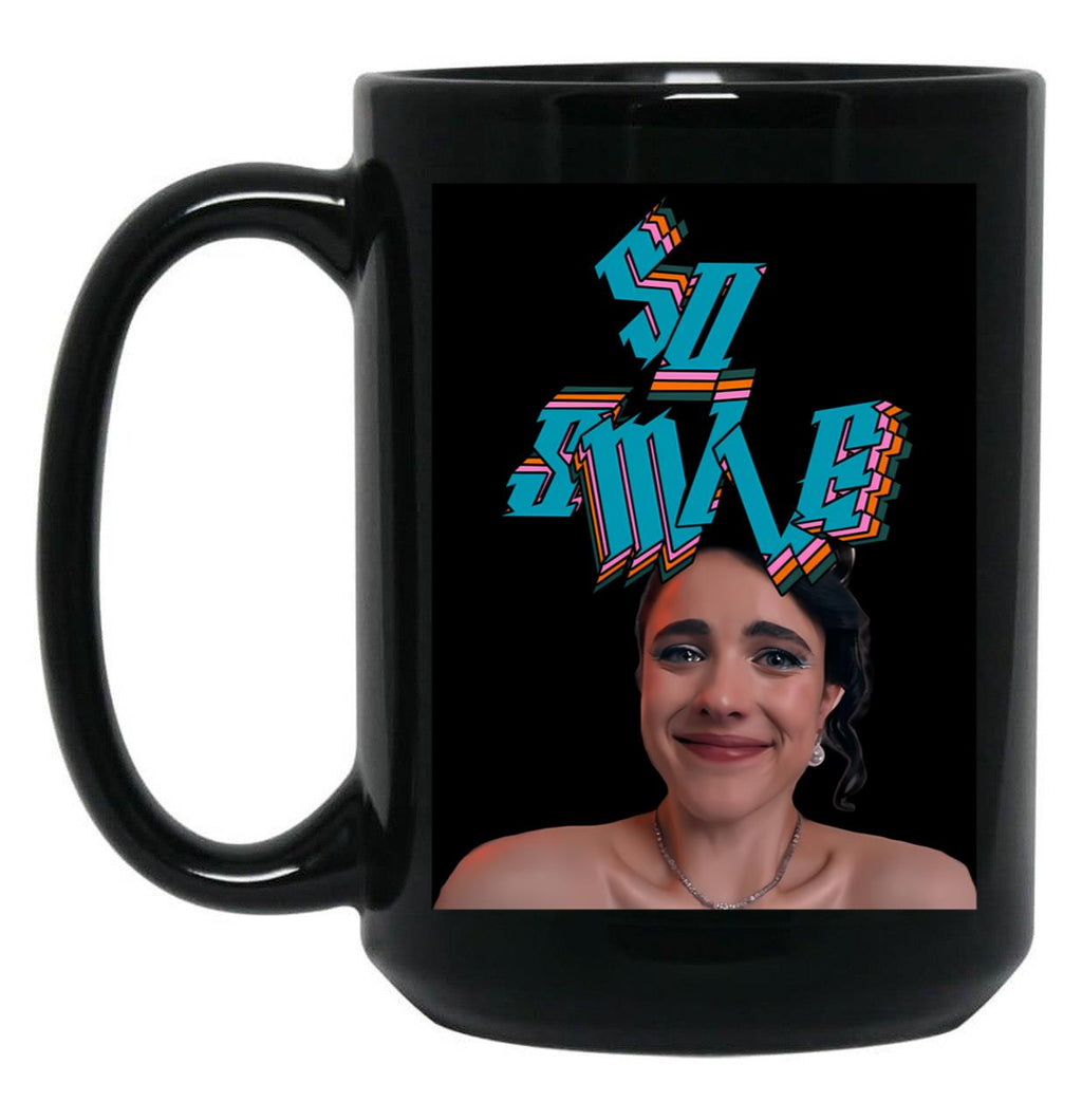 So Smile Black Coffee Mug, Gift Coffee Mug
