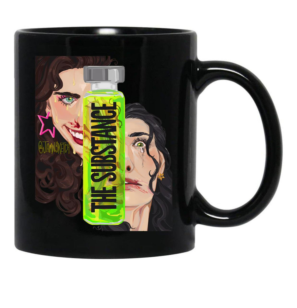 The Substance Inspired Art Black Coffee Mug, Gift Coffee Mug - Black