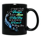 A Big Hug And Tell My Son How Much I Love Miss You More Black Coffee Mug - Black
