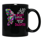 A Big Piece Of My Heart Lives In Heaven She Is My Daughter (1) Black Coffee Mug - Black