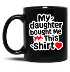 A Gift For Father And Mother Black Coffee Mug