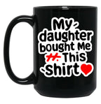 A Gift For Father And Mother Black Coffee Mug