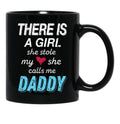 A Girl She Stole My Heart Daughter Black Coffee Mug - Black