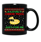 A Lovely Cheese Pizza Shirt Funny Kevin X Mas Black Coffee Mug, Gift Coffee Mug - Black