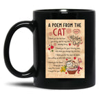 A Poem From The Cat Mother'S Day Cat Lover Black Coffee Mug