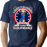 A Salute To All Nations But Mostly America Fireworks Extravaganza Premium Heavyweight Cotton T-Shirt - Navy