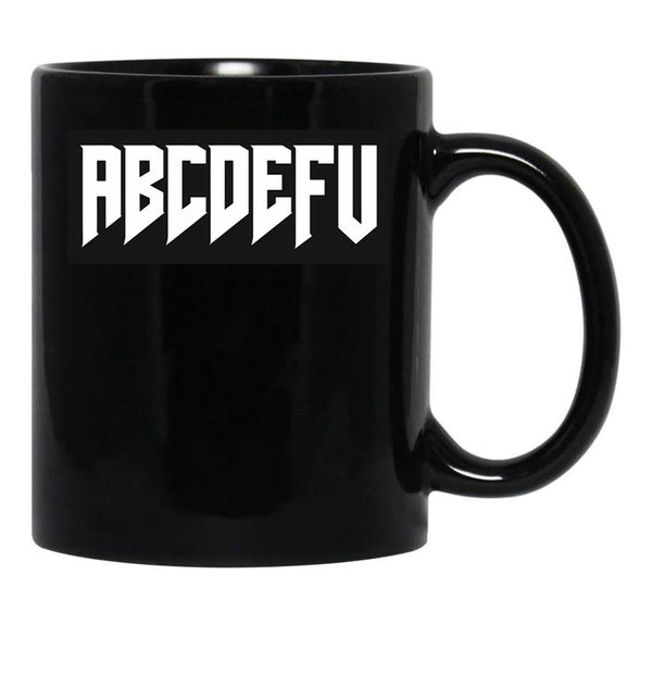 Abcdefu Black Coffee Mug, Gift Coffee Mug - Black