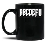 Abcdefu Black Coffee Mug, Gift Coffee Mug - Black