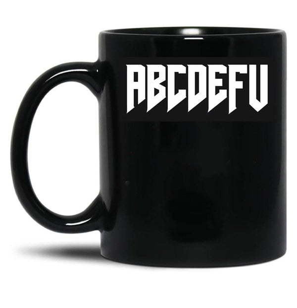 Abcdefu Black Coffee Mug, Gift Coffee Mug - Black