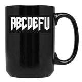 Abcdefu Black Coffee Mug, Gift Coffee Mug