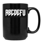 Abcdefu Black Coffee Mug, Gift Coffee Mug