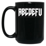 Abcdefu Black Coffee Mug, Gift Coffee Mug