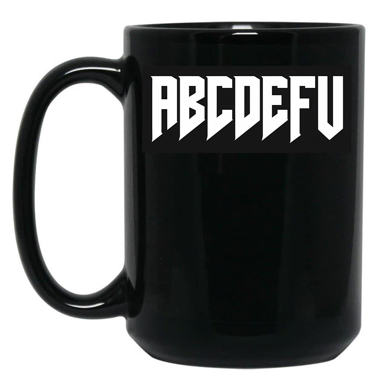 Abcdefu Black Coffee Mug, Gift Coffee Mug