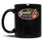 Abe Froman Sausage King Worn Oval Black Coffee Mug, Gift Coffee Mug