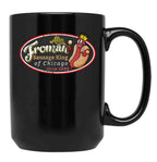 Abe Froman Sausage King Worn Oval Black Coffee Mug, Gift Coffee Mug