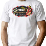 Abe Froman Sausage King Worn Oval Premium Heavyweight Cotton T-Shirt - White