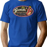 Abe Froman Sausage King Worn Oval Premium Heavyweight Cotton T-Shirt - Blue
