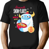 Abominable Snowflakes T-Shirt for Men & Women, T-Shirts Graphic Tee - Black