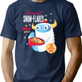 Abominable Snowflakes T-Shirt for Men & Women, T-Shirts Graphic Tee - Navy