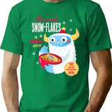 Abominable Snowflakes T-Shirt for Men & Women, T-Shirts Graphic Tee - Green
