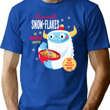 Abominable Snowflakes T-Shirt for Men & Women, T-Shirts Graphic Tee - Blue