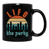 Accounting Pun Lifo The Party Black Coffee Mug, Gift Coffee Mug - Black