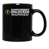 Achievement Unlocked Married Black Coffee Mug, Gift Coffee Mug - Black