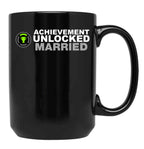 Achievement Unlocked Married Black Coffee Mug, Gift Coffee Mug