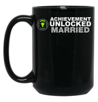Achievement Unlocked Married Black Coffee Mug, Gift Coffee Mug