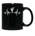 Acroyoga Heartbeat Acro Funny Acroyoga Yoga Black Coffee Mug, Gift Coffee Mug - Black