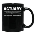Actuary Black Coffee Mug, Gift Coffee Mug - Black