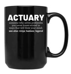 Actuary Black Coffee Mug, Gift Coffee Mug