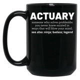 Actuary Black Coffee Mug, Gift Coffee Mug