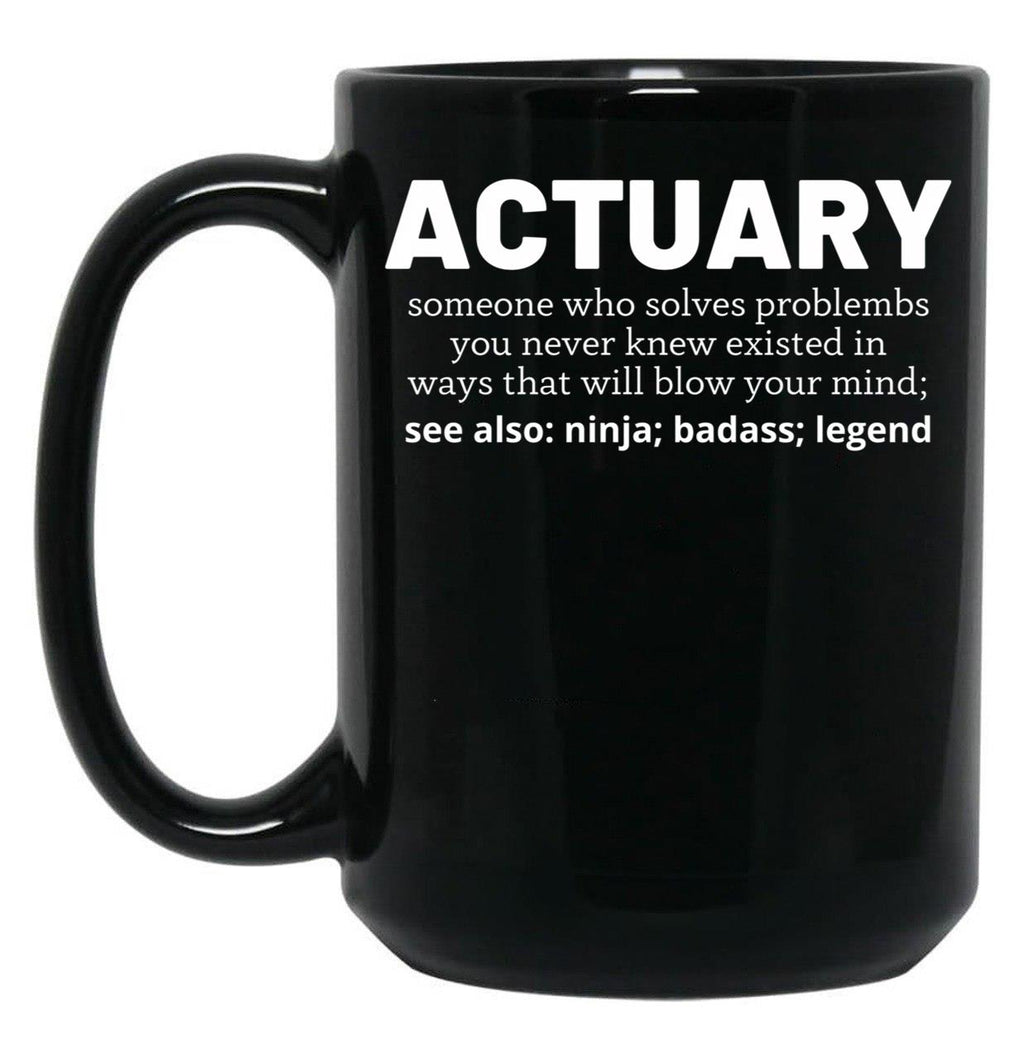 Actuary Black Coffee Mug, Gift Coffee Mug