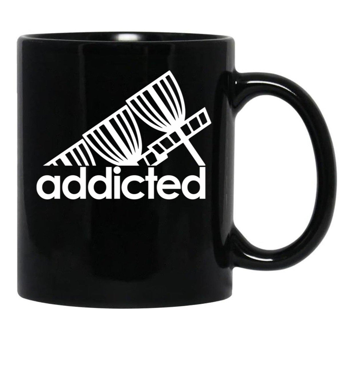 Addicted Baskets - Funny Disc Golf Black Coffee Mug, Gift Coffee Mug - Black
