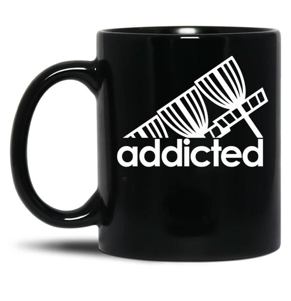 Addicted Baskets - Funny Disc Golf Black Coffee Mug, Gift Coffee Mug - Black