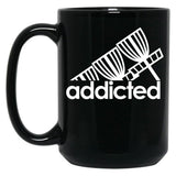 Addicted Baskets - Funny Disc Golf Black Coffee Mug, Gift Coffee Mug