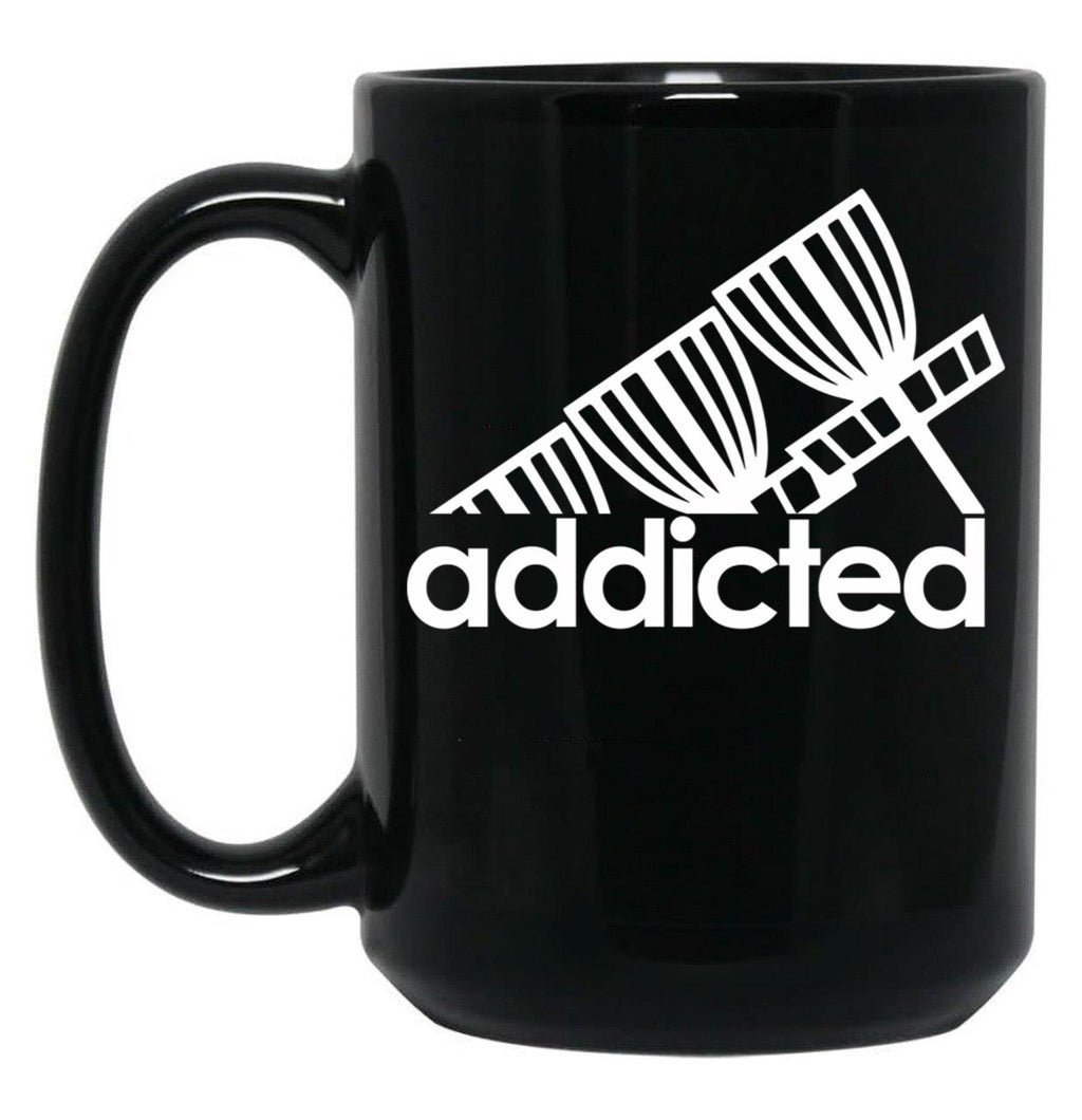 Addicted Baskets - Funny Disc Golf Black Coffee Mug, Gift Coffee Mug