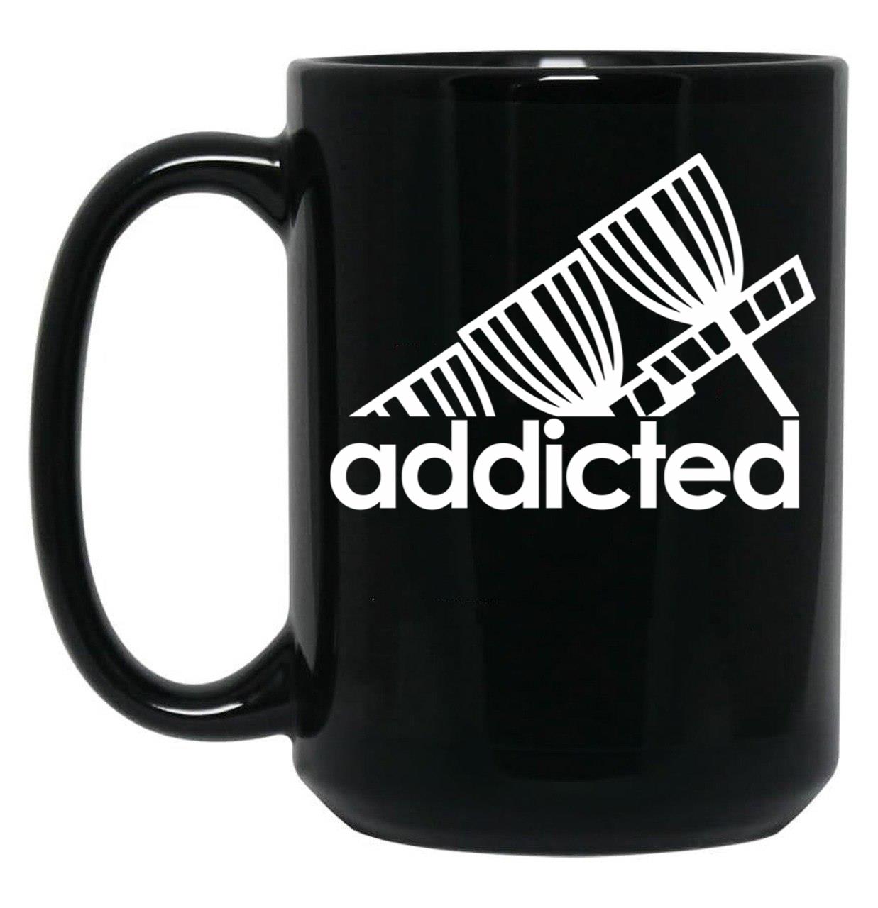 Addicted Baskets - Funny Disc Golf Black Coffee Mug, Gift Coffee Mug