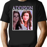 Addison Montgomery Vintage Style T-Shirt for Men & Women, T-Shirts Graphic Tee - Black