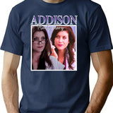 Addison Montgomery Vintage Style T-Shirt for Men & Women, T-Shirts Graphic Tee - Navy