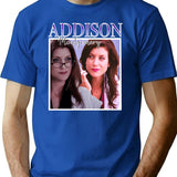 Addison Montgomery Vintage Style T-Shirt for Men & Women, T-Shirts Graphic Tee - Blue