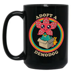 Adopt A Demodog Black Coffee Mug, Gift Coffee Mug