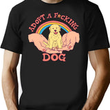 Adopt A Fcking Dog T-Shirt for Men & Women, T-Shirts Graphic Tee - Black